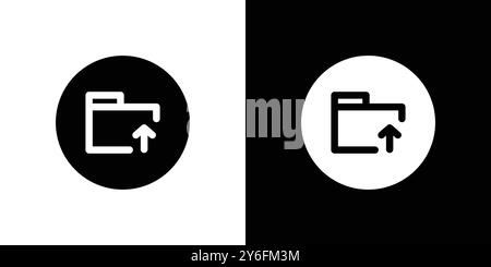 ftp navigate up icon set in thin line outline style and linear vector sign Stock Vector