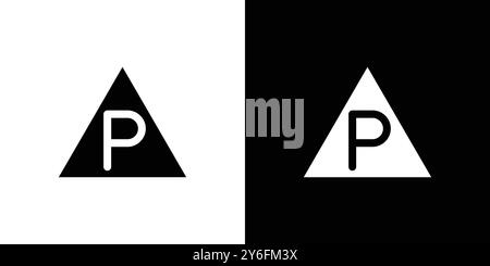 Parking icon set in thin line outline style and linear vector sign Stock Vector