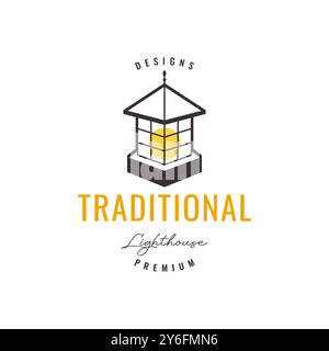 traditional lantern culture japan logo design vector Stock Vector