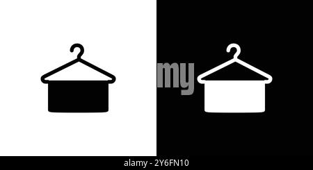 towel icon set in thin line outline style and linear vector sign Stock Vector