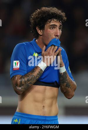 Turin, Italy. 24th Sep, 2024. Luca Marianucci of Empoli FC reacts during the Coppa Italia match at Stadio Grande Torino, Turin. Picture credit should read: Jonathan Moscrop/Sportimage Credit: Sportimage Ltd/Alamy Live News Stock Photo