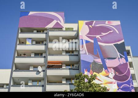 High-rise building, Blasewitzer Ring, Obstallee-Siedlung, Staaken, Spandau, Berlin, Germany, Europe Stock Photo