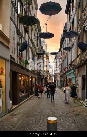 Rouen, capital of the northern French region of Normandy, is a port city on the river Seine Stock Photo