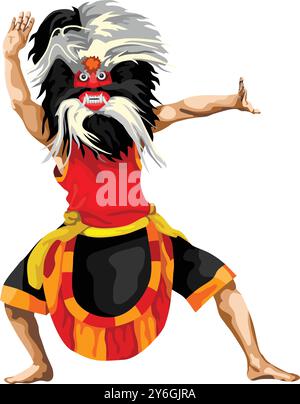 Java Dancer Mask Javanese Mask Traditional Male Dancer Stock Vector Image & Art - Alamy