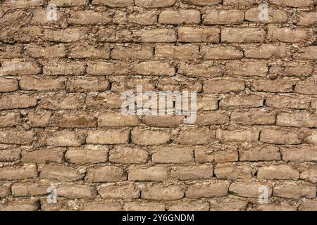 Adobe brick background in desert, Morocco, Africa Stock Photo