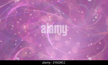 Abstract pink background with shapes and waving lines, Bokeh lights Stock Photo
