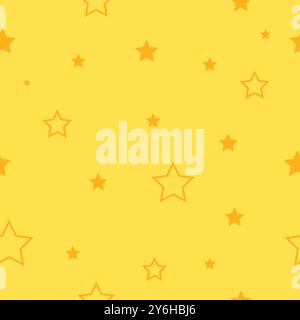 Stars seamless pattern, endless texture background Stock Vector