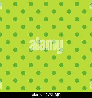 Polka Dots pattern, green seamless texture Stock Vector