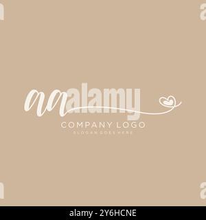 Initial Letter AA handwriting logo vector Stock Vector Image & Art - Alamy