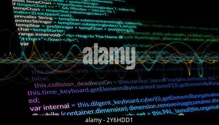 Image of circuit board and digital data processing over computer servers Stock Photo