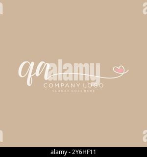 QA Initial handwriting logo design Stock Vector Image & Art - Alamy