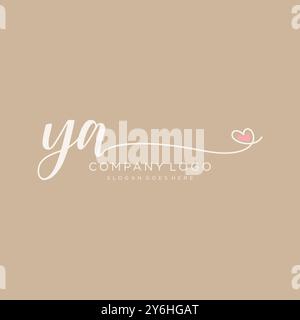 YA Initial handwriting logo design Stock Vector Image & Art - Alamy