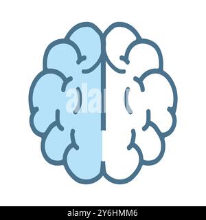 Brain of AI icons, symbols. Artificial intelligence lined brain, cybernetic, ai, head, technology vector, illustration design Stock Vector