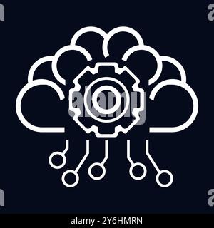 Connect your brain AI icon, symbol for AI concept vector, illustration design. an artificial intelligent icon template design Stock Vector