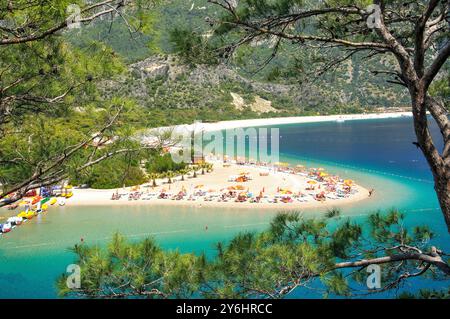 Blue Lagoon Beach, Oludeniz, Mugla Province, Republic of Türkiye Stock Photo