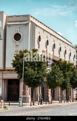 Tbilisi, Georgia - 10 AUG, 2024: Nodar Dumbadze Theater building on David Aghmashenebeli Avenue in Tbilisi, Georgia. Stock Photo