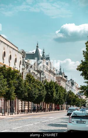 Tbilisi, Georgia - 10 AUG, 2024: David Aghmashenebeli Avenue is one of the main avenues in the historical part of Tbilisi, known for its 19th century Stock Photo