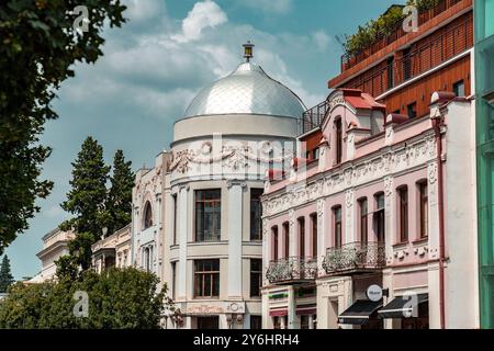 Tbilisi, Georgia - 10 AUG, 2024: David Aghmashenebeli Avenue is one of the main avenues in the historical part of Tbilisi, known for its 19th century Stock Photo