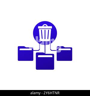 delete file folders vector icon Stock Vector