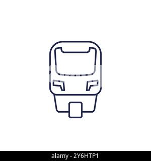 monorail train line icon on white Stock Vector