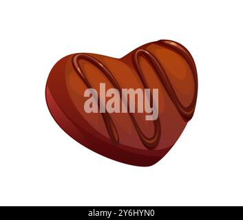 Valentine heart sweets and confectionery. Heart-shaped chocolate candy symbolizing love and affection. Confection gift for Valentines Day evokes sweetness and romantic feelings for holiday celebration Stock Vector