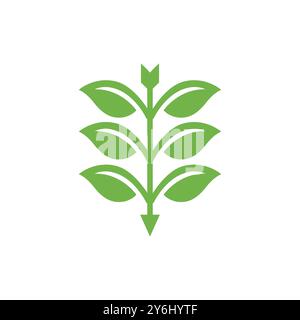 organic agriculture eco friendly modern logo design vector Stock Vector