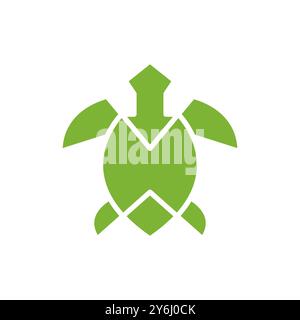 sea turtle ocean animal logo design vector Stock Vector