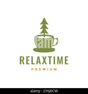 nature drink botanical healthy colorful flat logo design vector Stock Vector