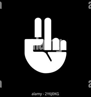 type of hand gesture flat logo design vector Stock Vector