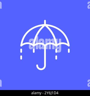 minimalist umbrella line logo design vector Stock Vector