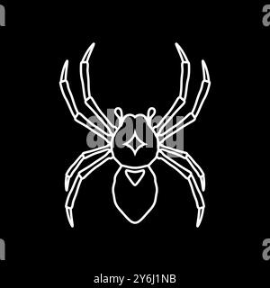 cool spider line minimal logo design vector Stock Vector