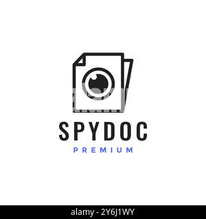 spy camera cool technology line logo design vector Stock Vector