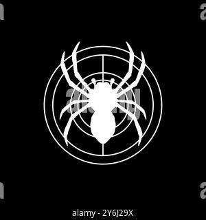 spider net cool spider logo design vector Stock Vector