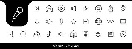 button of the music set icon design vector Stock Vector