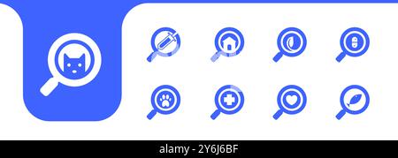 veterinery kits line icon design vector Stock Vector