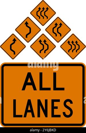 Curve Warning signs Stock Vector Image & Art - Alamy