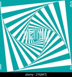 White and teal striped pattern suitable for designs needing a visually striking and dynamic element with a modern twist. Stock Vector