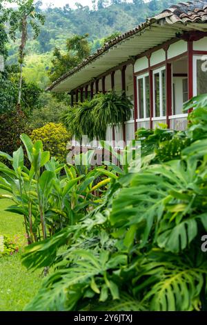 Hacienda El Rosario, amazing rural houses in the Colombian Coffee Region, Manizales, Colombia - stock photo Stock Photo