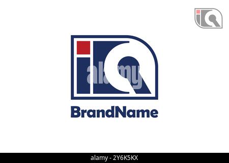 Initial Letter IQ Logo Template vector icon design for business and company identity Stock Vector