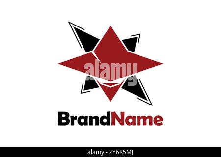 Star Anonymous Logo Design Concept Template. Stock Vector