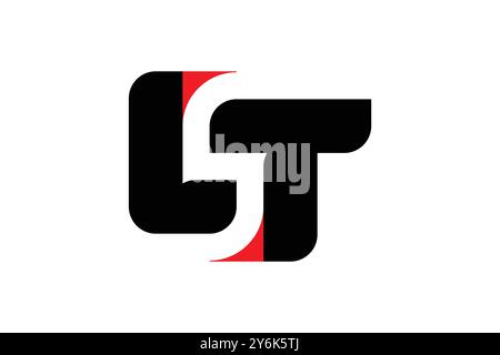 Initial Letter LST Logo Design Vector Template. S Letter on negative space. Stock Vector