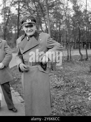 Berlin Germany British Actor Jack Hawkins as Nazi Officer on the set of the film The Two Headed Spy  17 March 1958 Stock Photo