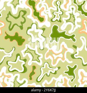 Abstract oil paint brush strokes seamless pattern Stock Photo