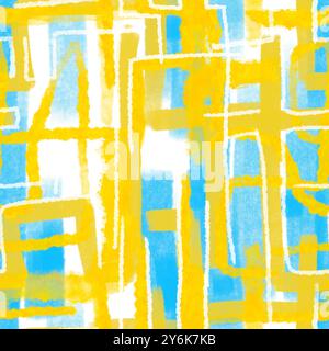 Abstract art with splashes of multicolor paint, as a fun, creative and inspirational background pattern Stock Photo