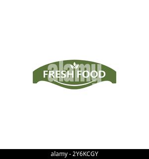 Fresh Food Product Label. Organic food logo. Sticker of healthy Stock Vector