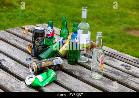 Abandoned meal leftovers Stock Photo