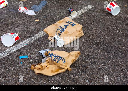Abandoned meal leftovers Stock Photo