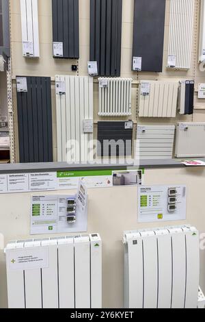 DIY Supermarket. Radius of heating radiators Stock Photo