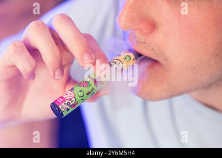 Puff, small disposable electronic cigarette Stock Photo