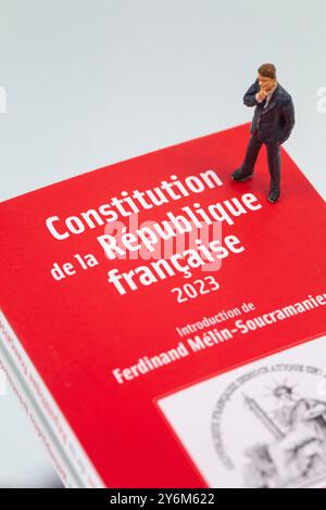 Still life on the theme of the French Constitution Stock Photo